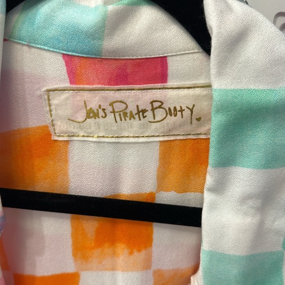 Jen’s Pirate Booty Ocean Front Satisfaction Romper in Rainbow Check - Picture 4 of 6